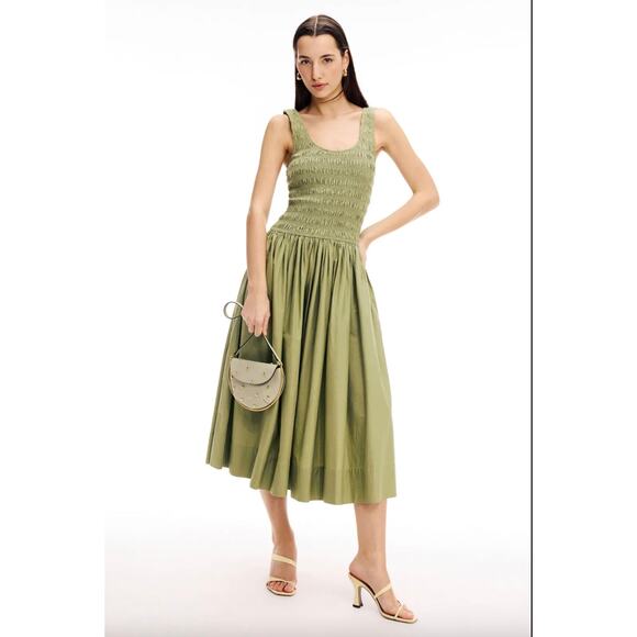 PISTOLA Alessia Green Midi Dress Sz M - Picture 1 of 7